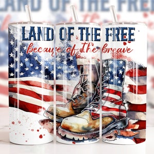 Veteran Memorial Day 20oz Skinny Tumbler Wrap, Sublimation Design, Digital Download PNG, American Flag Tumbler Wrap PNG, 4th of July Tumbler