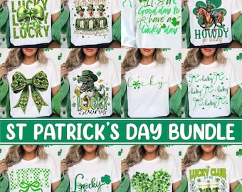 Retro St Patrick Png Bundle, St Patrick Png sublimation, Happy Patrick's Day, Shamrock png, St pattys day, irish day png, lucky png