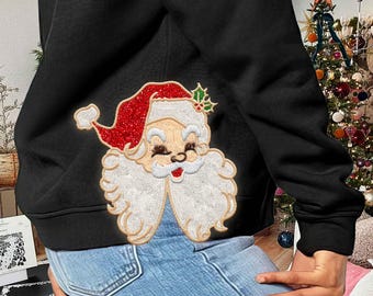 Christmas Santa Claus Appliqué Embroidery Design 3 Sizes,Satin Stitch Machine Embroidery Design,Bow Embroidery Design,Coquette Christmas Bow