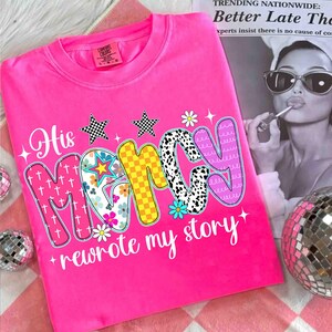 His Mercy rewrote my story Preppy Png, Christian women Png, Preppy Everyday Jesus Floral png, Bible verse png, Jesus sublimation, Checkered