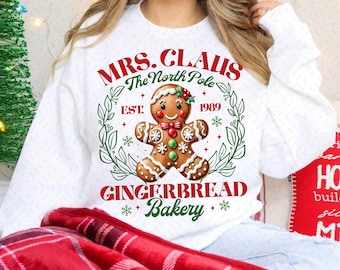 Coquette Christmas Png, Christmas Gingerbread Png, Christmas Sublimation,Social Club Png, Mama Claus Png, North Pole Bakery, Baking Crew