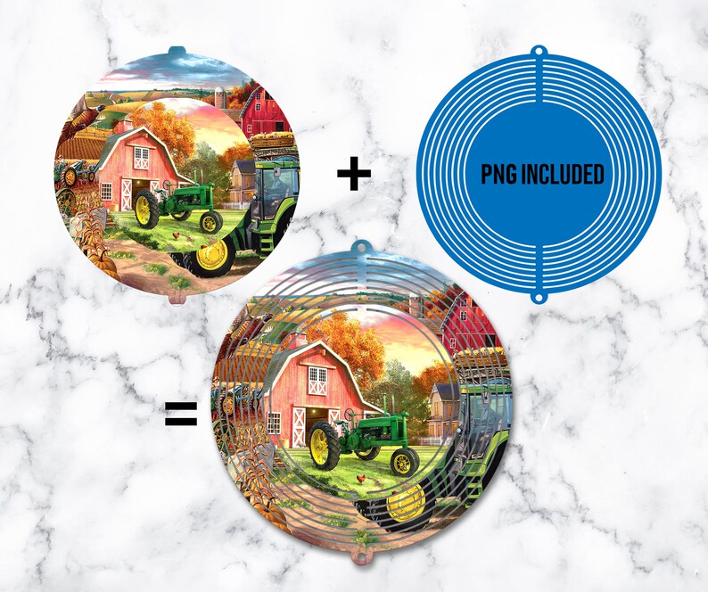 Wind Spinner Png, Tractor Wind Spinner Sublimation Design, Wind Spinner For Outdoor Design, Wind Spinner Template, Farmer, Barn