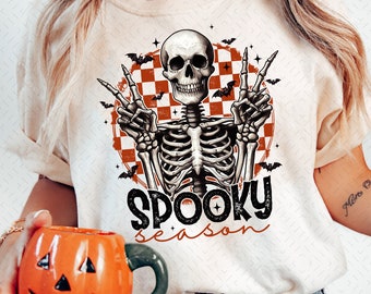Spooky Season Png, Retro Halloween Png, Halloween Png, Halloween Sublimation Designs, Skeleton Png, Spooky Png, Halloween Shirt Designs