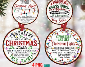 Coworkers are like Christmas lights Christmas ornament png, Merry Christmas png, Christmas ornament png, sublimate designs download