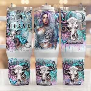 40Oz Tumbler Wrap Badass Bitches Baddie Funny Sarcastic, Sublimation Design Templates, 40Oz Png Digital Download, Clip Art Download Floral