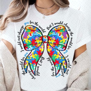 Autism Png, Autism Bow Png, Autism Awareness Png, Coquette Bow Png, Puzzle Autism Ribbon, Autism Teacher Shirt Png, Autism Life Sublimation