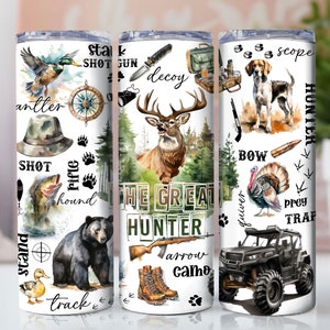 Hunting Season 20 oz Skinny Tumbler Sublimation Design Digital Download PNG Instant DIGITAL ONLY, Deer Elk Bear Hunter Tumbler Tumbler png