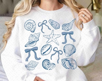 Coquette Seashell PNG, Beach Png, Coastal Png, Retro Summer Png, Summer Vibes Png, Summer Coquette Png, Vintage Summer Png, Girls Trip Png