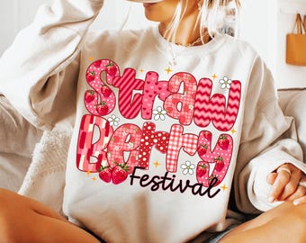 Erdbeer Festival Sommer Png, Kirsch Erdbeer Sublimation Png, Erdbeer Shirt Design, niedlicher Sommer Png, Sommerfrucht, Erdbeerliebhaber