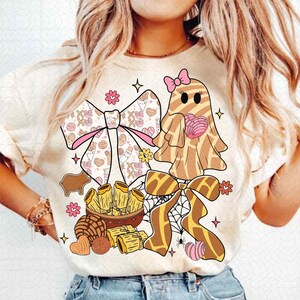 Concha Ghost Halloween Png, Pantasmas Ghost Png, Pan Dulce Png, Coquette Bow Ghost Png, Spooky Mexican Png, Dia De Los Muertos Png