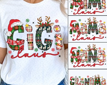 Christmas Mama Gigi Nana Claus Bundle Png, Mama with Kids name png, Christmas Reindeer png, Grandma Christmas Png, Xmas Sublimation Design