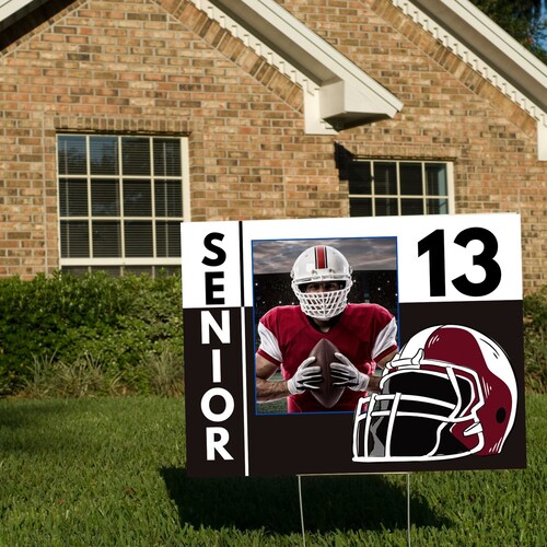 2022 Senior Football Yard Sign High School Football Senior Etsy