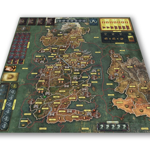 A Game of Thrones: The Board Game - Mother of Dragons - Vinyl Playmat Spielbrett - Inoffizielles Produkt