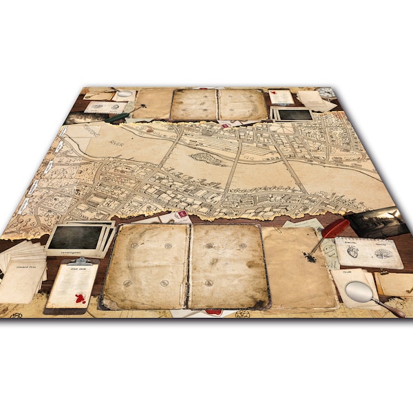 Arkham Horror LCG card game FOR 2 players- Vinyl Playmat Gameboard - Custom product