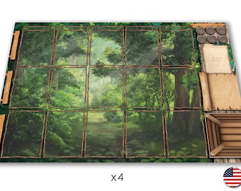 Everdell 4pcs  - Vinyl Playmat Gameboard - Custom Unofficial product