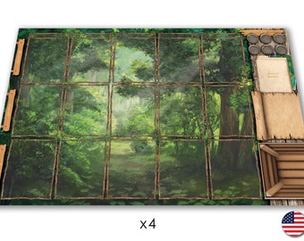 Everdell 4 pièces - Tapis de jeu en vinyle - Produit non officiel personnalisé