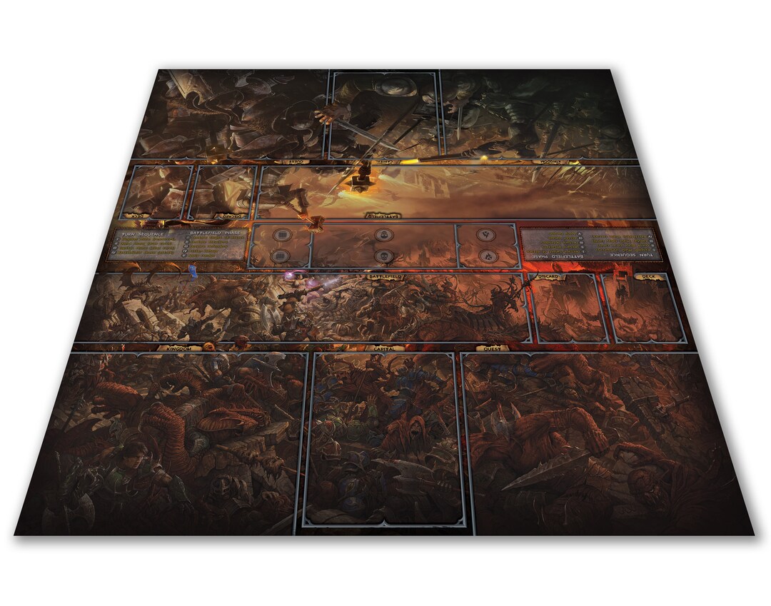Warhammer Invasion Vinyl Playmat Gameboard Custom Product Etsy