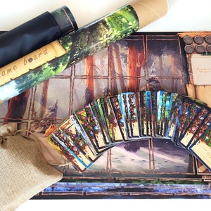 Everdell FAN EXPANSION x94 cards Vinyl Playmat English and German versions Custom Unofficial product Cards+playmats DE