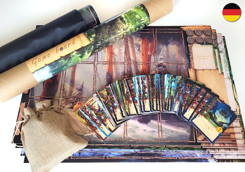 Everdell FAN EXPANSION x94 cards Vinyl Playmat English and German versions Custom Unofficial product Cards+playmats DE