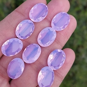 Lawendar Quartz faceted cut ovel lawendar quartz faceted cut meking jewellery faceted beads 10pics set loose gemstone lawendar quartz