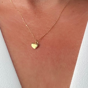 Heart necklace / Stainless steel heart pendant necklace / Fine chain heart pendant for women / Women's gift