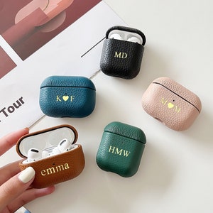 Customized Airpods Pro Case, Pebble Leather Airpods Case, Personalized airpod pro case, Monogram AirPod Pro Case, AirPod Case Cover