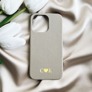 Monogrammed Genuine Pebble Leather iPhone 13 Case,Personalised iPhone 13 Pro,13 Pro Max,12,12 Pro,12 Pro Max,11,11 Pro,11 Pro Max Case Cover