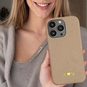 Pebble Leather Case Personalized Case For iPhone 16, 16 Pro Max, 15, 15 Pro, 15 Pro Max, 14, 14 Pro max,13, 13 pro max, 12, 12 pro max