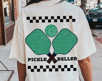 Pickleball PNG, Pickleball Sublimation Design, Retro Pickleballer Illustration, Paddle Png, Pickleball Shirt PNG, Trendy Pickle Ball Lover