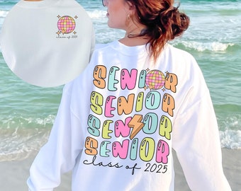 Retro Senior PNG, Trendy Senior 25 PNG, Senior Class of 2025 Sublimation Design, Senior 2025 Png, High School Shirt PNG Clipart
