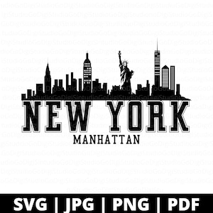 New York Svg, New York Silhouette, New York City Svg,  NYC Svg, NY Svg, New York Skyline Svg, Cut Files For Crafters, Silhouette