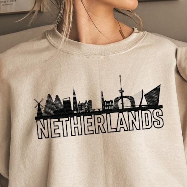 Nederland Svg Png en geknipte bestanden voor Cricut, Nederland Skyline Svg, Amsterdam Skyline Svg, Amsterdam Svg, Nederland Png, Amsterdam Png