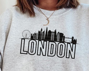 London Svg Png and Cut Files For Cricut, London Silhouette, London Skyline, London Shirt Svg, London Png, London Gift, London Sublimation