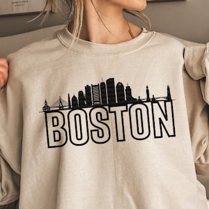 Boston Svg, Boston Silhouette, Boston Png, Boston Skyline Vector, Boston Cut Files For Crafters, Boston Linear Skyline, Massachusetts Svg