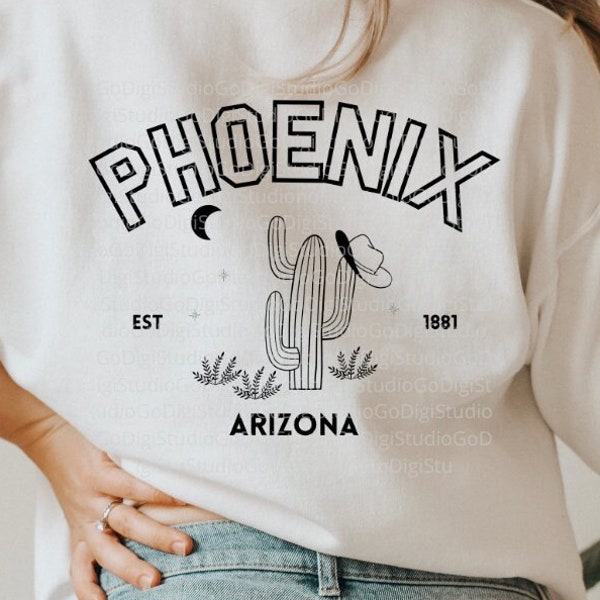 Arizona Svg, Desert Svg, Desert Vibes Svg, Phoenix Svg Png, Phoenix Silhouette, Phoenix City Svg, Phoenix Arizona, Phoenix Clipart
