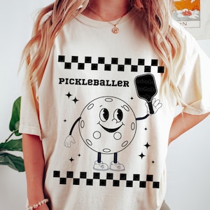 Pickleball SVG, Pickleball PNG, Retro Pickleballer Cut Files for Cricut, Paddle Png, Pickleball Shirt Design, Trendy Picke Ball Lover Svg