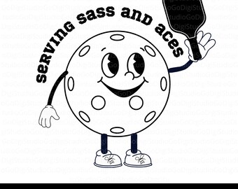 Pickleball SVG, Pickleball PNG, Retro Pickleballer Cut Files for Cricut, Paddle Png, Pickleball Shirt Design, Trendy Picke Ball Lover Svg