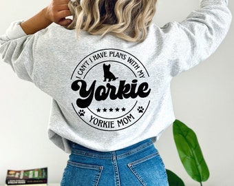 I Can't I Have Plans With My Yorkie Svg Png and Cut Files For Cricut, Yorkie Mom Svg, Dog Mom Svg, Fur Mom Svg, Yorkie Silhouette, Cricut