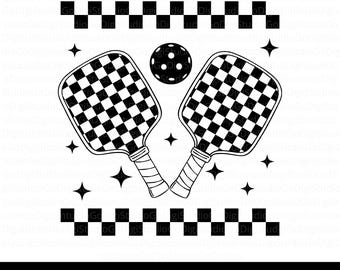 Pickleball SVG, Pickleball PNG, Retro Pickleballer Cut Files for Cricut, Paddle Png, Pickleball Shirt Design, Trendy Picke Ball Lover Svg