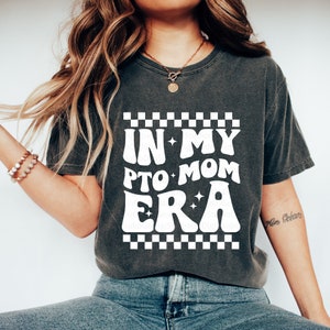 In My PTO Mom Era Svg, Retro PTO Mom Png, Checkered PTO Mom Sublimation, Pto Mom Shirt Design, Pto Clipart, Parent Teacher Organization Mom