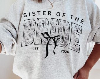Sister of the Bride 2026 PNG, Sis of Bride Clipart, Wedding Shirt PNG, Bridal Sublimation Design, Wedding Party Illustration, 2026 Wedding