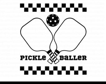 Pickleball SVG, Pickleball PNG, Retro Pickleballer Cut Files for Cricut, Paddle Png, Pickleball Shirt Design, Trendy Picke Ball Lover Svg