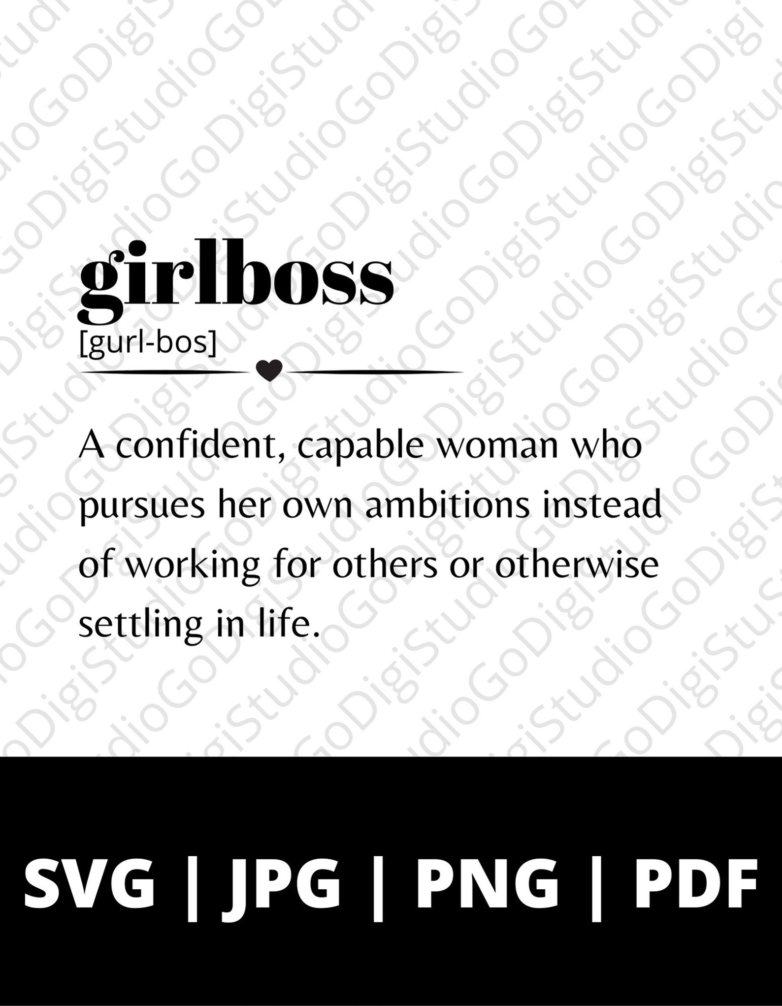 Girlboss Svg Girlboss Definition Svg Boss Babe Svg Feminist Etsy