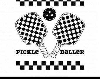 Pickleball SVG, Pickleball PNG, Retro Pickleballer Cut Files for Cricut, Paddle Png, Pickleball Shirt Design, Trendy Picke Ball Lover Svg