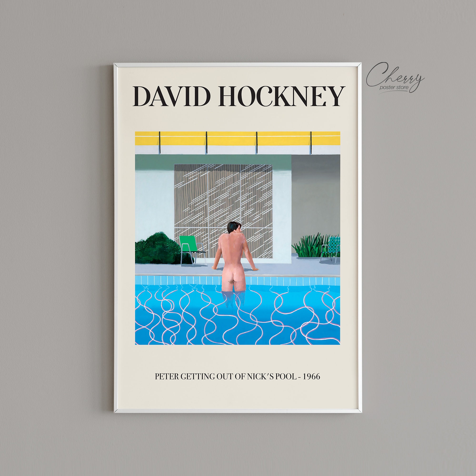 Discover David Hockney Art - Peter Getting Out of Nick's Pool  Hockney Wall Poster