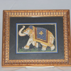 Gold Framed Elephant Art