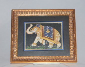 Gold Framed Elephant Art