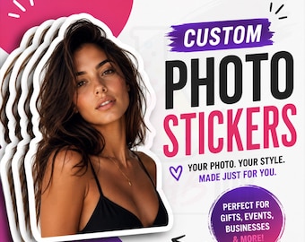 Pegatinas de vinilo personalizadas de primera calidad / Pegatinas impermeables personalizadas con logotipo, foto y empresa / Calcomanías laminadas de primera calidad / Perfectas para empresas