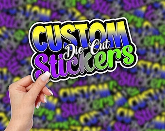 Custom Waterproof Vinyl Stickers. High Quality and Durable. Personalised Photo & Design. Send us any image and we'll turn it into a sticker!