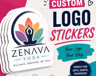 Pegatinas de vinilo personalizadas de primera calidad / Pegatinas impermeables personalizadas con logotipo, foto y empresa / Calcomanías laminadas de primera calidad / Perfectas para empresas